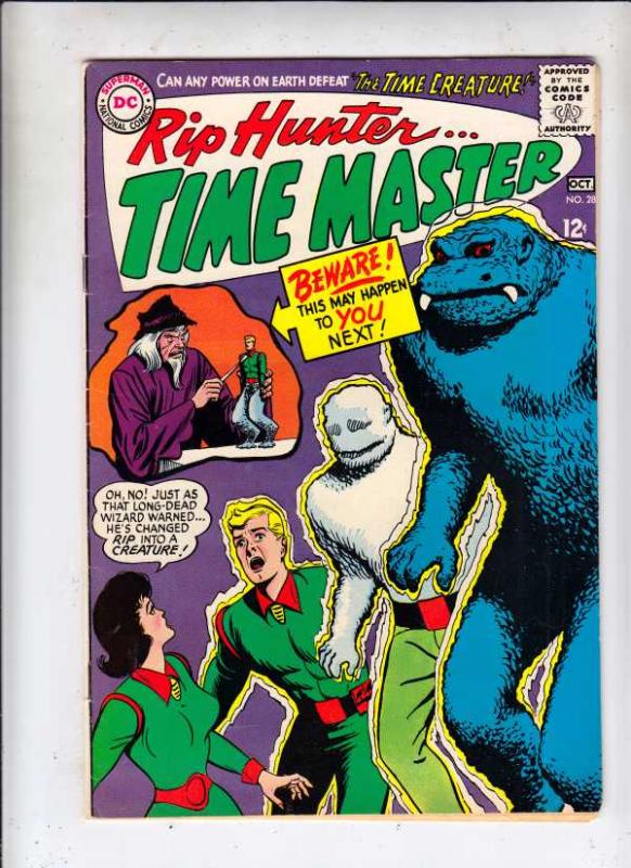 Rip Hunter Time Master #28 (Oct-65) VF High-Grade Rip Hunter, Jeff, Bonnie, C...