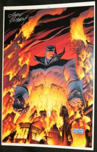 Batman #666 after Grant Morrison Print (EX) Signed in SILVER by Andy Kubert