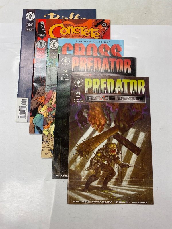 5 DARK HORSE comic books Buffy Vampire Concrete Cross Predator #2 4 26 KM18