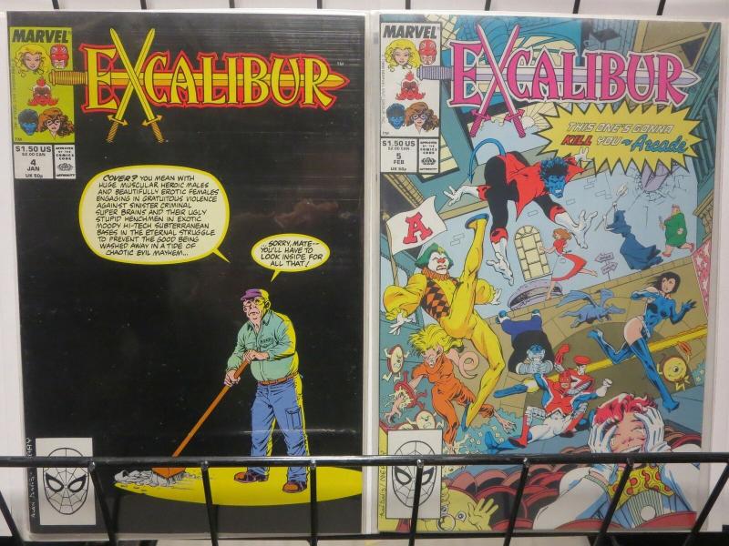 EXCALIBUR 4-5  vs Arcade 2-part story Claremont & Davis