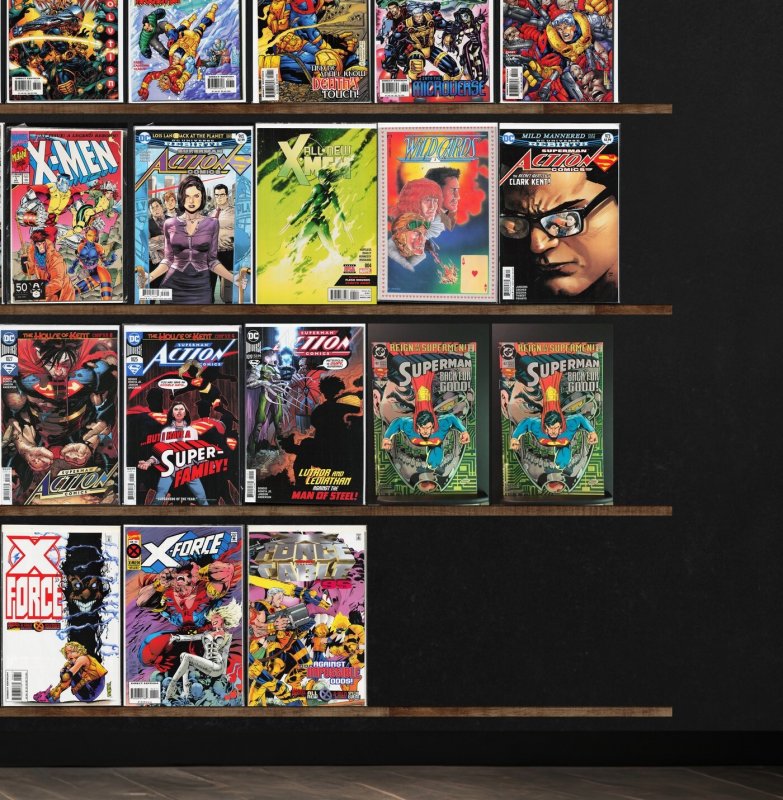 Huge Lot 130+ Comics with Cable, X-Men, Action Comics, Silver Surfer & More!