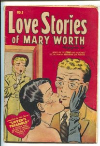 Love Stories of Mary Worth #3 1949-Love triangle cover-Rare Canadian variant-...