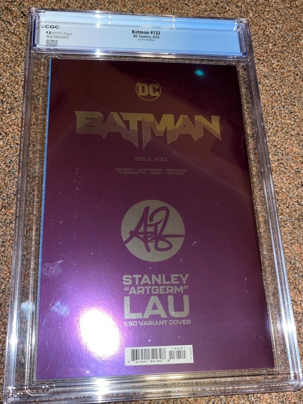 Batman 132 (2023), Artgerm Foil 1:50 Virgin Variant Cover, CGC Graded 9.8