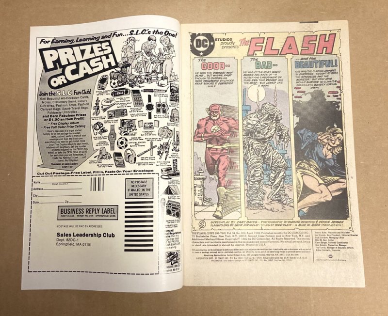 Flash #308 ( 8.0 VFN ) Carmine Infantino Cover & Art / 1982