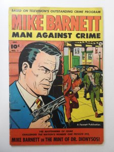 Mike Barnett, Man Against Crime #1 (1951) GD/VG Condition! 1 1/2 in spine split