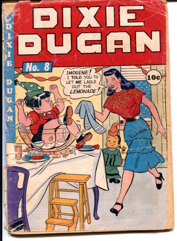 Dixie Dugan #8 1947-Bizarre suggestive cover-girl art panels-FR