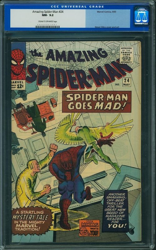 Amazing Spider-Man #24 (Marvel, 1965) CGC Graded 9.2