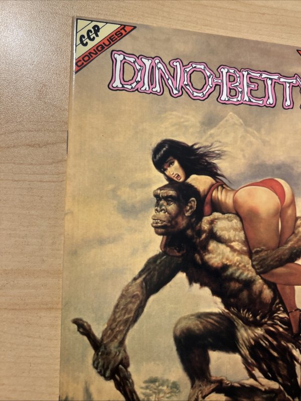 Dino-Betty #1 ~ 1993 Conquest Comics - Bettie Page - Rare