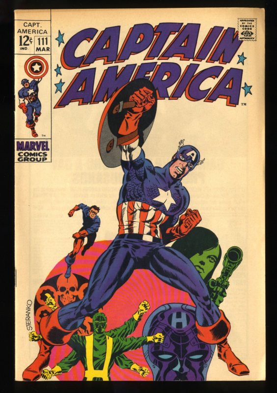 Captain America #111 FN 6.0 Classic Steranko Cover!