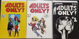 Adults Only! #1-3 Set / Run Inkwell / Last Gasp Avg VF 1st Print RARE