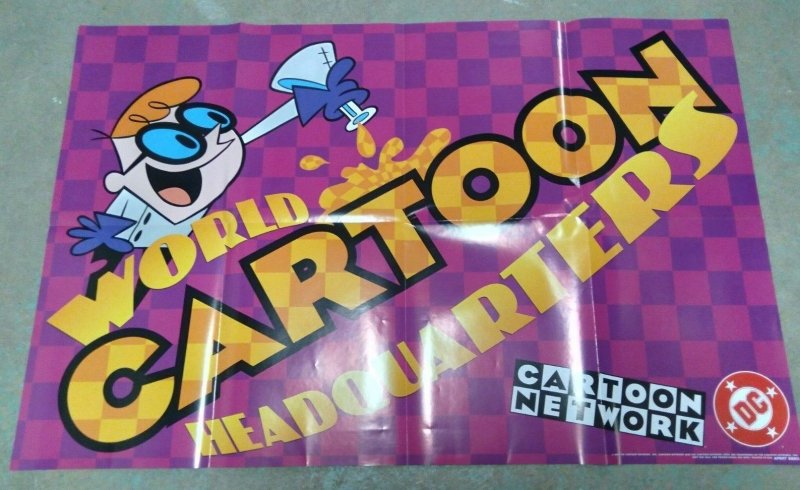 Dexter's Laboratory Cartoon Network Headquarters Promo Poster 22 x 34 DC 1997 