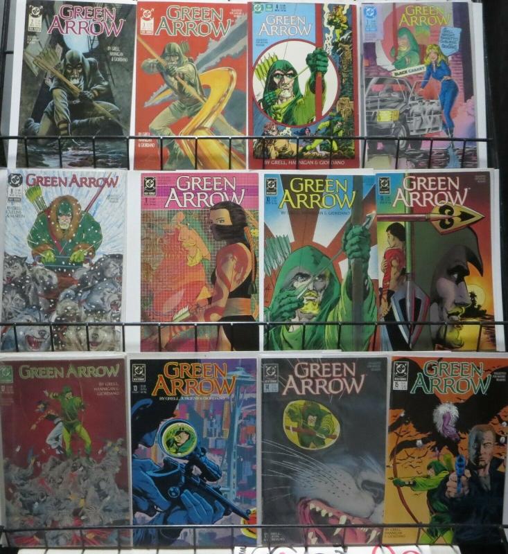 GREEN ARROW COLLECTION! (1988, DC) 24 BOOKS! Mike Grell, Chuck Dixon,Queen/Hawke