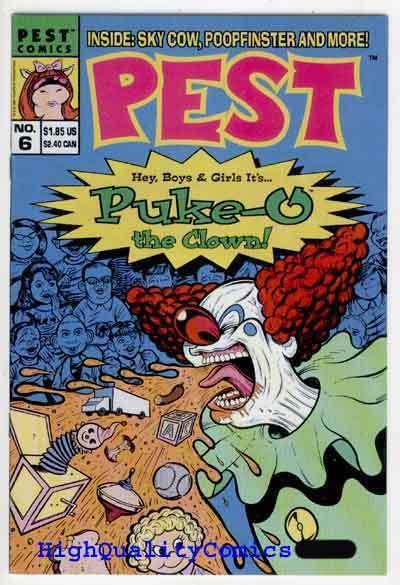 PEST COMICS #6, NM, Puke-O the Clown,1995, Poop, Crap, more indies in store