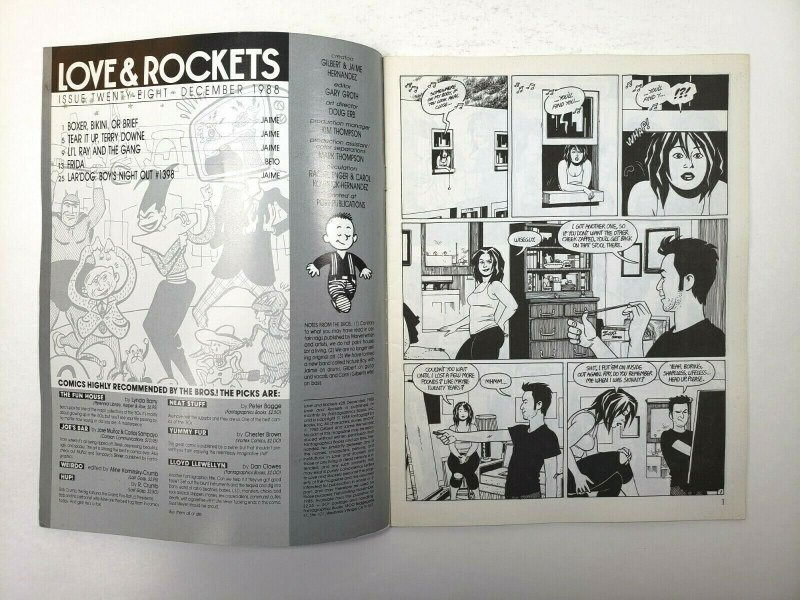 LOVE and ROCKETS No. 28 Fantagraphics 1st Printing 1988 Adult Comic Magazine