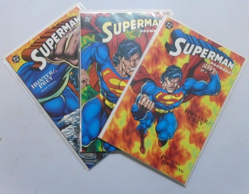 Superman Doomsday Hunter Prey (1994) #1-3 Set - 8.0 VF - 1994