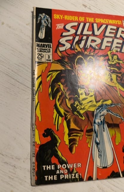 The Silver Surfer #3 (1968)st app of Mephisto nice solid book Fn/vf