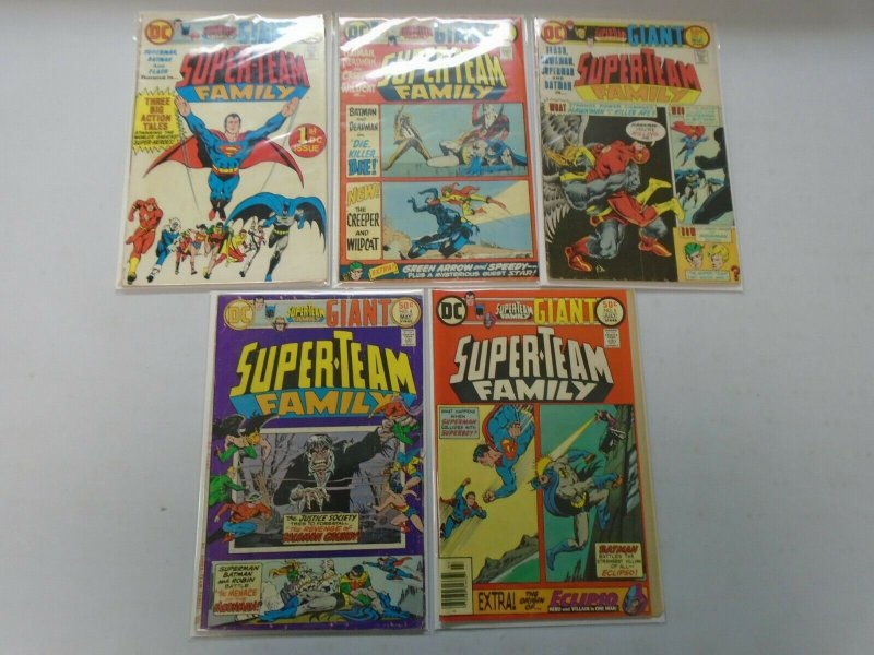 Super-Team Family lot 9 different from #1-12 avg 5.0 VG FN (1975-77)