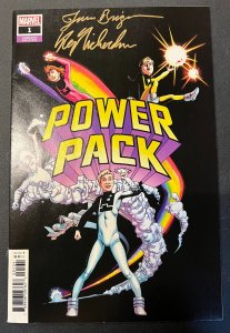 Power Pack #1 2020 June Brigman 1:100 Signed Variant Marvel Comics EB114