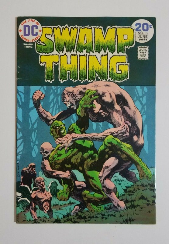 Swamp Thing #10 VF Bernie Wrightson Len Wein Last Berni KEY Vintage Horror Comic