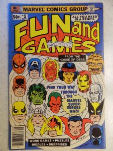 FUN AND GAMES MAGAZINE # 1 MARVEL NO WRITING IN BOOK 