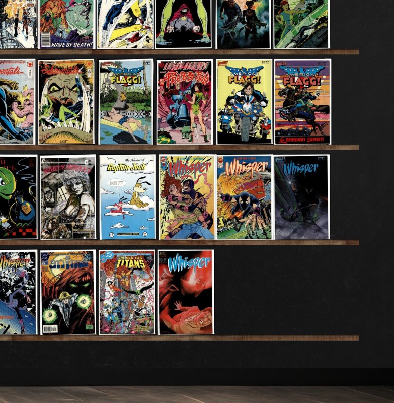 Huge Lot 150+ Comics with Spider-Man, Whisper, Elementals, Fish Police & More!