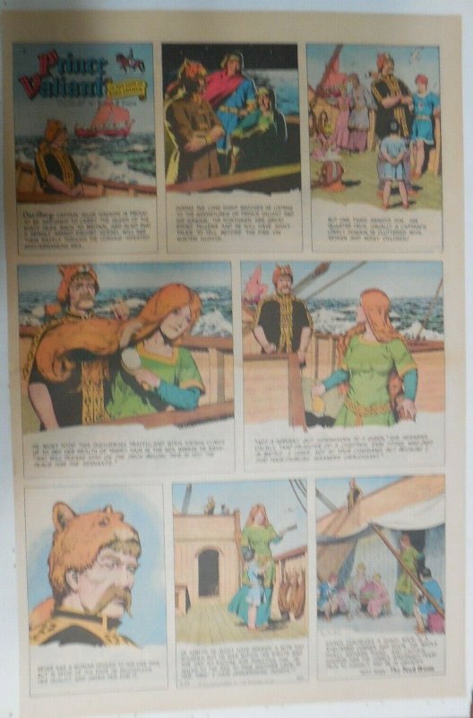 Prince Valiant Sunday #1651 by Hal Foster from 9/29/1968 Rare Full Page Size !