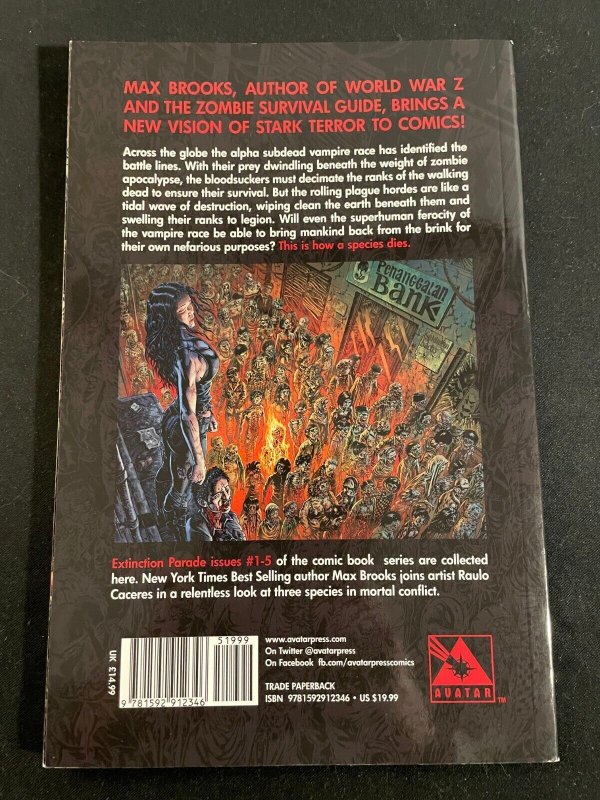 THE EXTINCTION PARADE Vol. 1 by Max Brooks, Trade Paperback