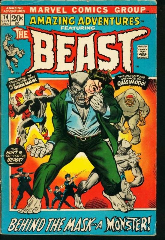 AMAZING ADVENTURES #14-THE BEAST-X-MEN VG