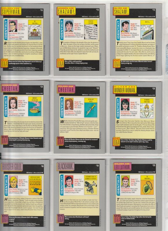 1992 Impel DC Cosmic Trading Cards(56 cards)