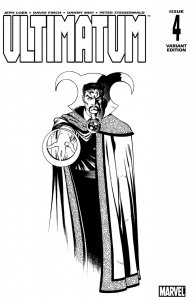 Ultimatum (2009) #4 of 5 VF/NM Ed McGuinness Sketch Variant Cover Dr Strange