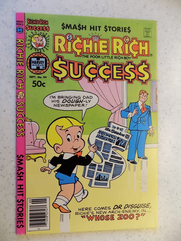 RICHIE RICH SUCCESS # 94 HARVEY CARTOON ADVENTURE FUNNY