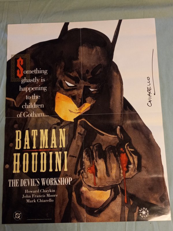 Batman/Houdini: Promotional Poster (1993) Signed by Mark Chiarello