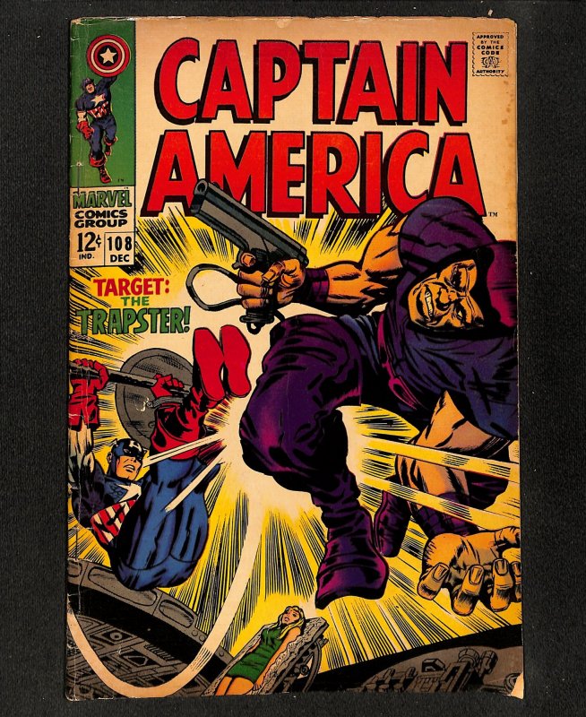 Captain America #108 Jack Kirby Art! Trapster Appearance!