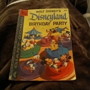 WALT DISNEY'S DISNEYLAND BIRTHDAY PARTY #1  100-PAGE GIANT  SILVER-AGE 1958 dell