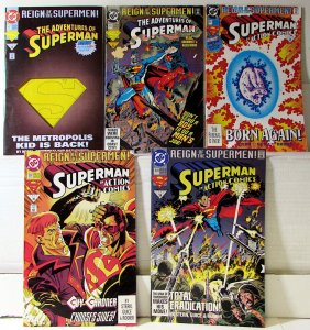 Superman Lot 5 #Adv 501, 503, Action 687, 688, 690 1993 DC Reign Supermen Comics