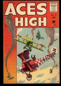 Aces High #2 VG+ 4.5 George Evans Cover Art! Golden Age Comics!