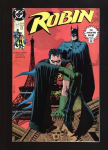 Robin #1 - 1st. App. of Lynx. Brian Bolland Cover Art. (9.2) 1991