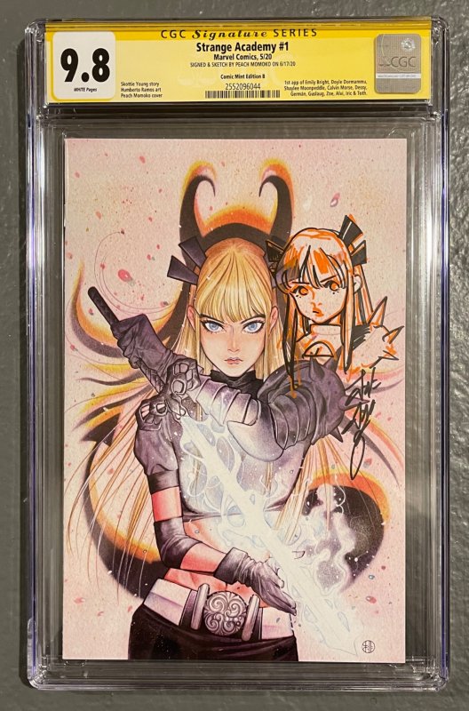 Strange Academy #1 Peach Momoko virgin variant (2020) 9.8 CGC signed & sketch