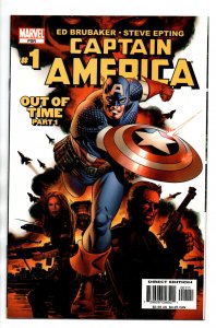 Captain America #1 - 1st Print - 1st cameo Winter Soldier - 2005 - NM
