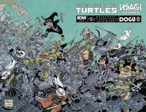 TMNT Usagi Yojimbo WhereWhen #5 A Sakai Wraparound Cover IDW 2023 EB148