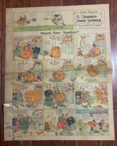 1909 Feb 7 CHICAGO EXAMINER 4pg Color Comic Section GD- 1.8 Want any Apples?