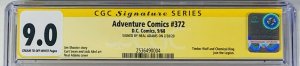 ADVENTURE COMICS #372 CGC 9.0 SIGNED NEAL ADAMS SINGLE HIGHEST GRADED SUPERBOY