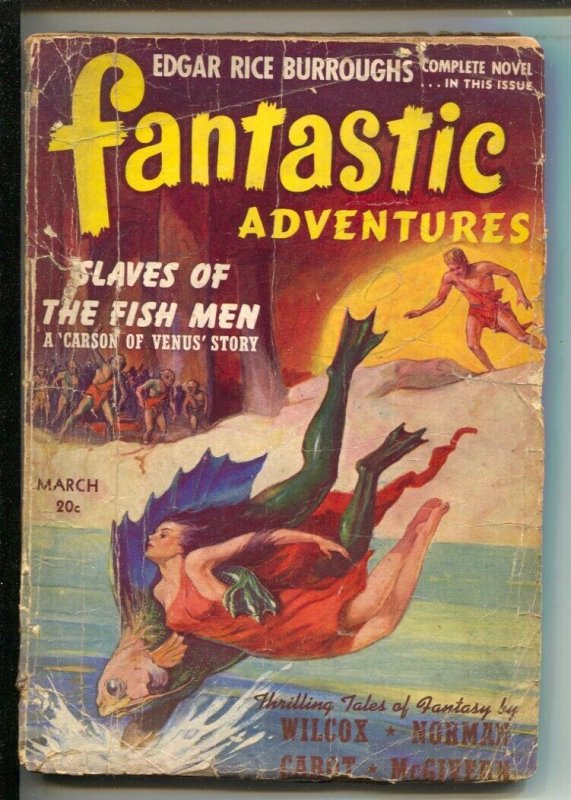 Fantastic Adventures 3/1941-Carson Of Venus by Edgar Rice Burroughs- J Alle...