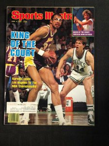 SPORTS ILLUSTRATED JUNE 17, 1985 - KING OF THE COURT - KAREEM LEADS LOS ANGELES