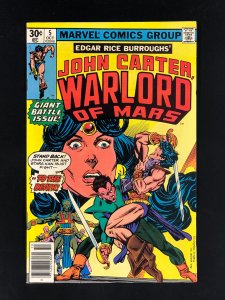 John Carter Warlord of Mars #5 (1977) FN/VF