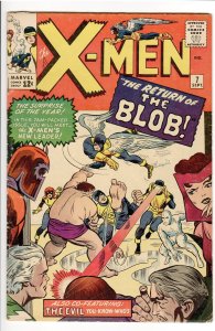 X-MEN  #7 nice VG 4.0 1st APPEARANCE CEREBRO;2nd  APP.BLOB