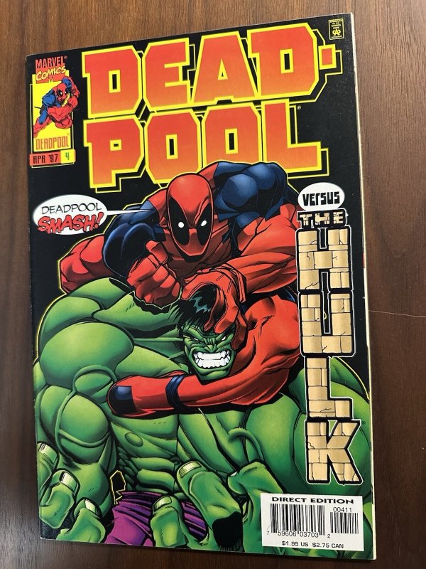 Deadpool #4 VF- Direct Ed. McGuniess Cover(Marvel 1997)