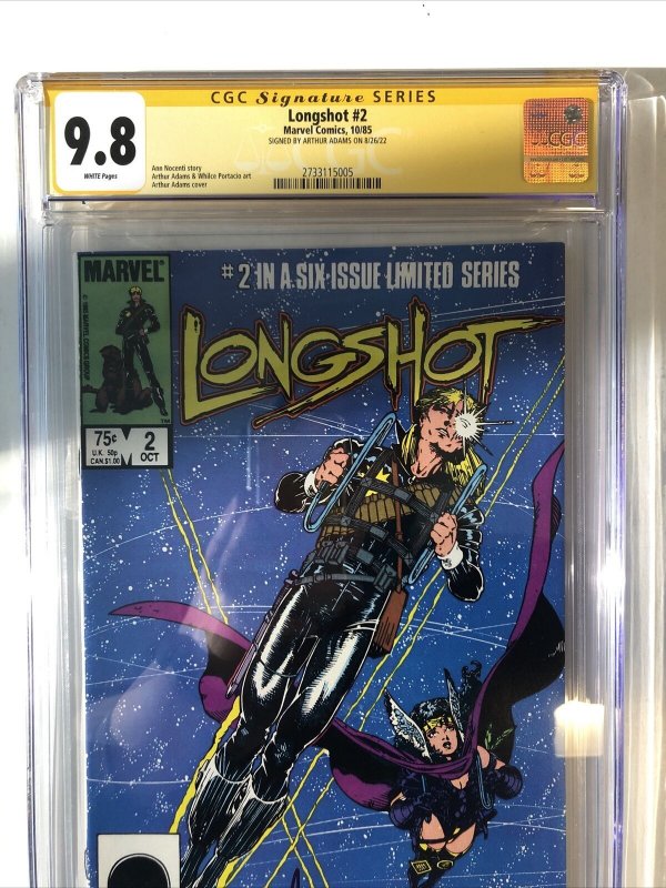 Longshot (1985) #2 (CGC SS 9.8 WP) Signed By Arthur Adams ! Direct Edition