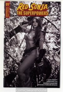 RED SONJA THE SUPERPOWERS (2020 DYNAMITE) #1 VARIANT 1:25 COSPLAY B&W IN G31412
