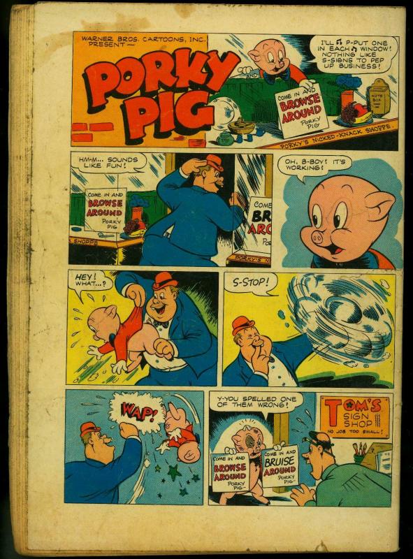 Four Color Comics #322 1951- Porky Pig in Roaring Rockets Dell G